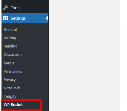 WP Rocket plugin