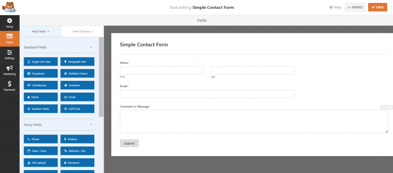 wordpress contact form