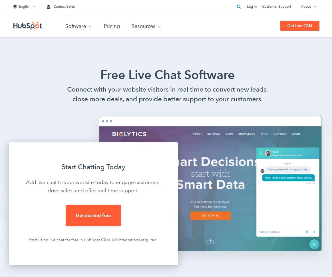 HubSpot Live Chat Plugin of WordPress